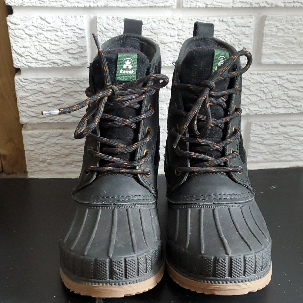 Kamik Women's Black Winter Vegan Water Resistant Boots with Stitching Size 6 - Picture 2 of 13